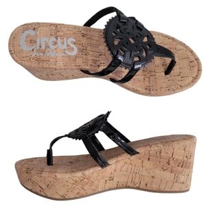 NWOT/Circus by Sam Edelman Size 10 Rocky FF Platform Wedges Cork Heel Flip Flop